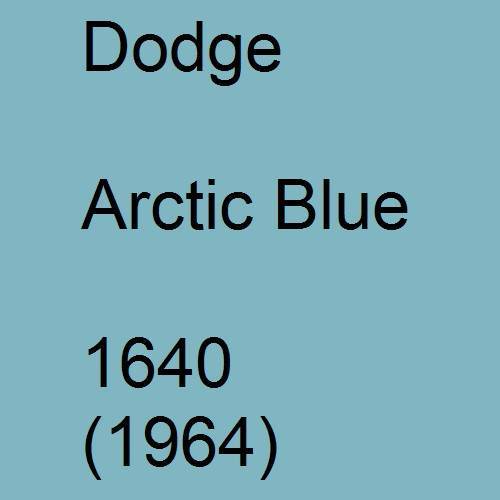 Dodge, Arctic Blue, 1640 (1964).